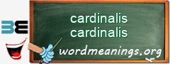 WordMeaning blackboard for cardinalis cardinalis